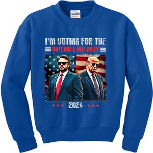 Trump IM Voting For The Outlaw And Hillbilly Trump Vance Kids Sweatshirt