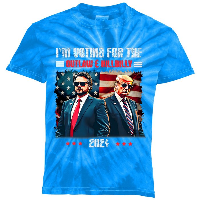 Trump IM Voting For The Outlaw And Hillbilly Trump Vance Kids Tie-Dye T-Shirt