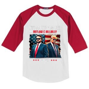 Trump IM Voting For The Outlaw And Hillbilly Trump Vance Kids Colorblock Raglan Jersey