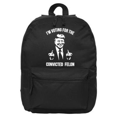 Trump Im Voting For The Convicted Felon Trump 2024 16 in Basic Backpack