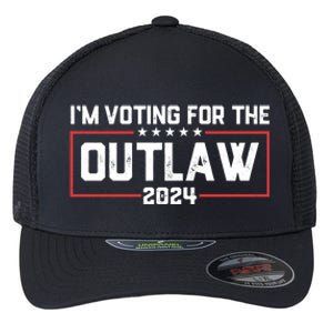 Trump IM Voting For The Outlaw 2024 Election Maga Trump Gift Flexfit Unipanel Trucker Cap