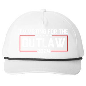 Trump IM Voting For The Outlaw 2024 Election Maga Trump Gift Snapback Five-Panel Rope Hat