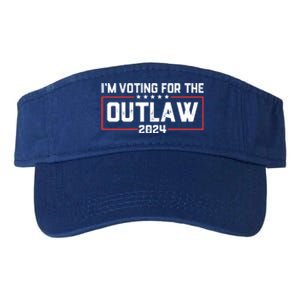 Trump IM Voting For The Outlaw 2024 Election Maga Trump Gift Valucap Bio-Washed Visor