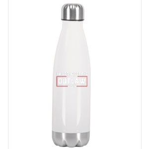 Trump IM Voting For The Outlaw 2024 Election Maga Trump Gift Stainless Steel Insulated Water Bottle