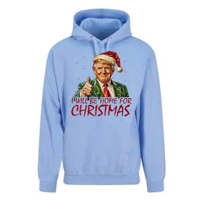 Trump I Will Be Home For Christmas Unisex Surf Hoodie