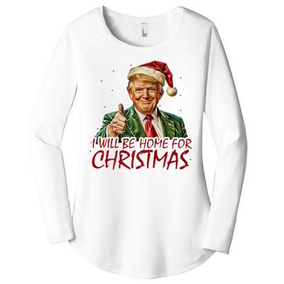 Trump I Will Be Home For Christmas Women's Perfect Tri Tunic Long Sleeve Shirt