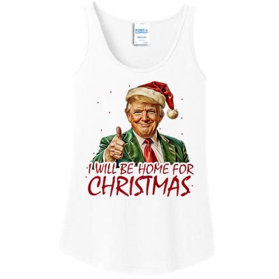 Trump I Will Be Home For Christmas Ladies Essential Tank