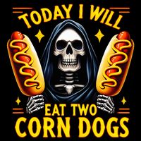 Today I Will Eat Two Corn Dogs Trendy Skeleton Meme 16 in Basic Backpack