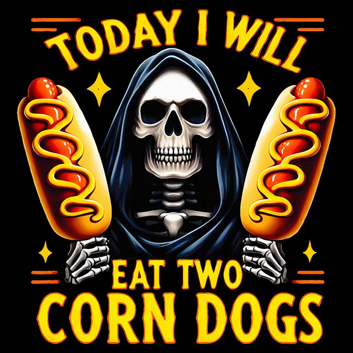 Today I Will Eat Two Corn Dogs Trendy Skeleton Meme 16 in Basic Backpack