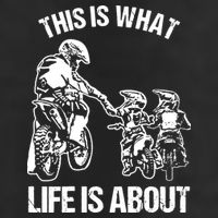 This Is What Life Is About Biker Father With Son Dirt Bike 7 Panel Mesh Trucker Snapback Hat