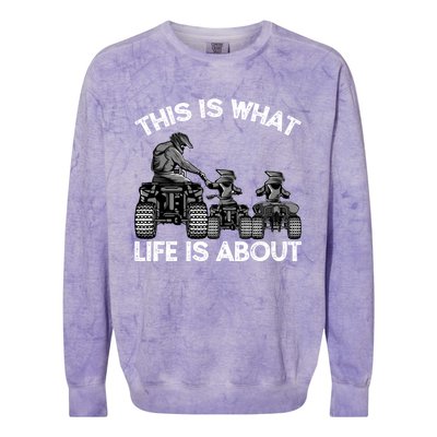 This Is What Life Is About Quad Bike Father And Son Atv Cute Gift Colorblast Crewneck Sweatshirt