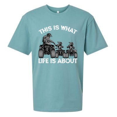 This Is What Life Is About Quad Bike Father And Son Atv Cute Gift Sueded Cloud Jersey T-Shirt