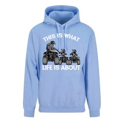 This Is What Life Is About Quad Bike Father And Son Atv Cute Gift Unisex Surf Hoodie