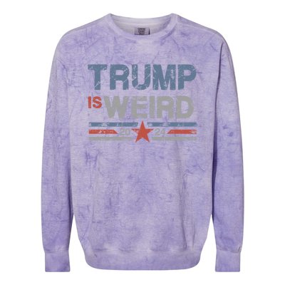 Trump Is Weird Colorblast Crewneck Sweatshirt