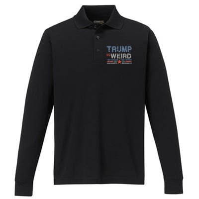 Trump Is Weird Performance Long Sleeve Polo