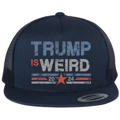 Trump Is Weird Flat Bill Trucker Hat