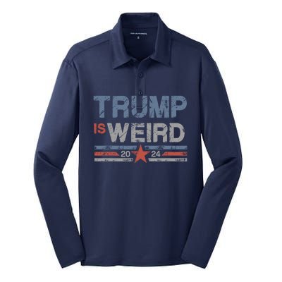 Trump Is Weird Silk Touch Performance Long Sleeve Polo