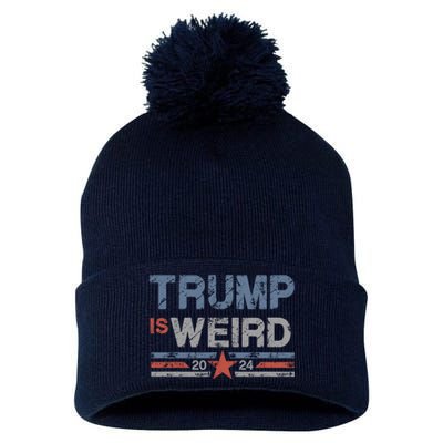 Trump Is Weird Pom Pom 12in Knit Beanie