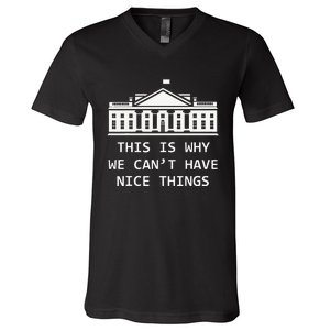 This Is Why We CanT Have Nice Things Freedom Libertarian V-Neck T-Shirt