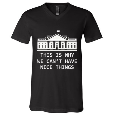This Is Why We CanT Have Nice Things Freedom Libertarian V-Neck T-Shirt