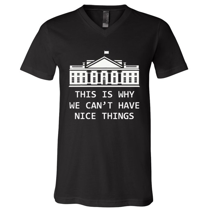 This Is Why We CanT Have Nice Things Freedom Libertarian V-Neck T-Shirt