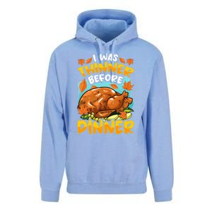 Thanksgiving I Was Thinner Before Dinner Gift Unisex Surf Hoodie