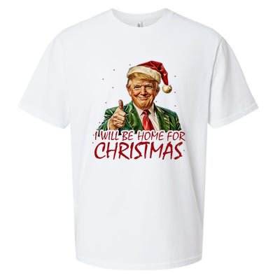 Trump I Will Be Home For Christmas Sueded Cloud Jersey T-Shirt