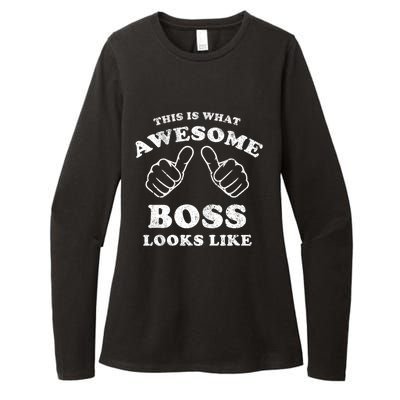 This Is What Awesome Boss Looks Like Womens CVC Long Sleeve Shirt