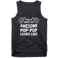 This Is What An Awesome Poppop Looks Like Funny Grandpa Tank Top