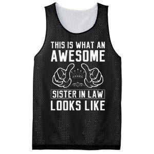 This Is What An Awesome Sister In Law Sisters In Law Mesh Reversible Basketball Jersey Tank