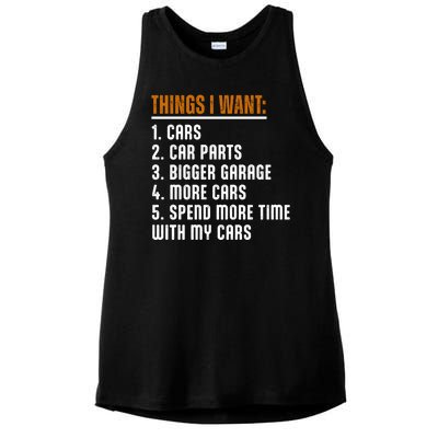 Things I Want In My Life Cars More Cars Car Ladies PosiCharge Tri-Blend Wicking Tank