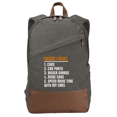 Things I Want In My Life Cars More Cars Car Cotton Canvas Backpack