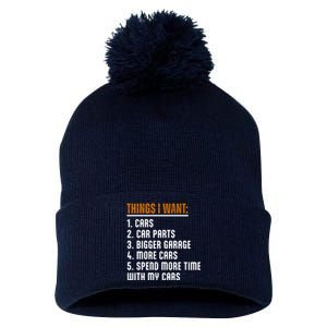 Things I Want In My Life Cars More Cars Car Pom Pom 12in Knit Beanie