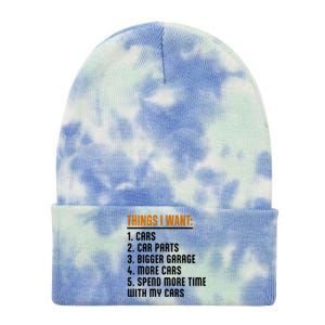 Things I Want In My Life Cars More Cars Car Tie Dye 12in Knit Beanie