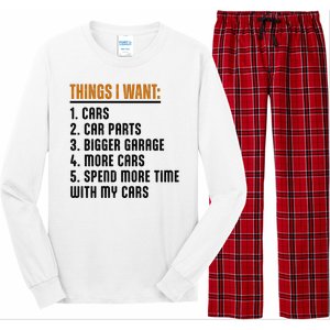 Things I Want In My Life Cars More Cars Car Long Sleeve Pajama Set