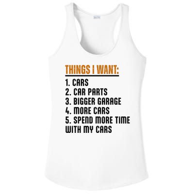 Things I Want In My Life Cars More Cars Car Ladies PosiCharge Competitor Racerback Tank