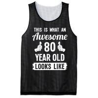 This Is What An Awesome 80 Year Old Looks Like 80th Birthday Mesh Reversible Basketball Jersey Tank