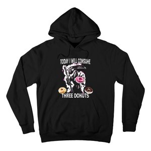 Today I Will Consume Three Donut Funny Reaper Hoodie