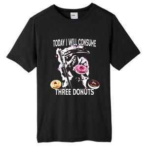 Today I Will Consume Three Donut Funny Reaper Tall Fusion ChromaSoft Performance T-Shirt