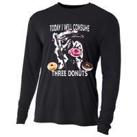 Today I Will Consume Three Donut Funny Reaper Cooling Performance Long Sleeve Crew