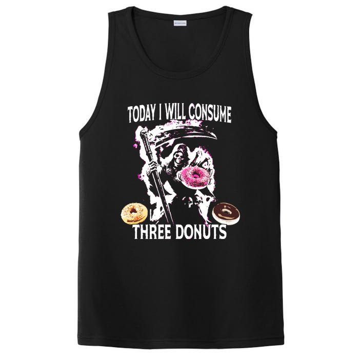 Today I Will Consume Three Donut Funny Reaper PosiCharge Competitor Tank