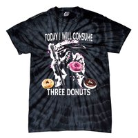 Today I Will Consume Three Donut Funny Reaper Tie-Dye T-Shirt