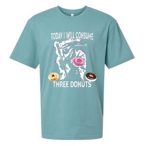 Today I Will Consume Three Donut Funny Reaper Sueded Cloud Jersey T-Shirt