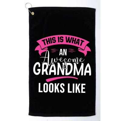 This Is What An Awesome Grandma Looks Like Grandma Gift Golf Towel