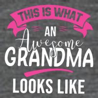 This Is What An Awesome Grandma Looks Like Grandma Gift 7 Panel Mesh Trucker Snapback Hat