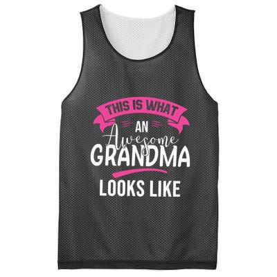 This Is What An Awesome Grandma Looks Like Grandma Gift Mesh Reversible Basketball Jersey Tank