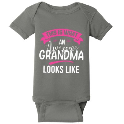 This Is What An Awesome Grandma Looks Like Grandma Gift Baby Bodysuit