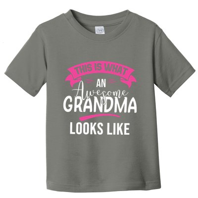This Is What An Awesome Grandma Looks Like Grandma Gift Toddler T-Shirt