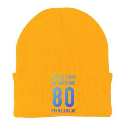 This Is What An Awesome 80 Year Old Looks Like Birthday Gift Knit Cap Winter Beanie