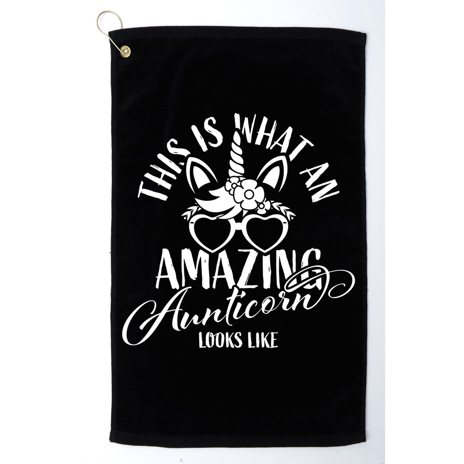 This Is What An Amazing Aunticorn Looks Like Auntie Unicorn Cool Gift Golf Towel